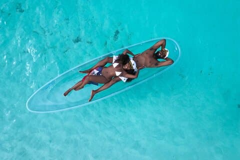 Clear Kayak Drone Photoshoot in Nassau Bahamas