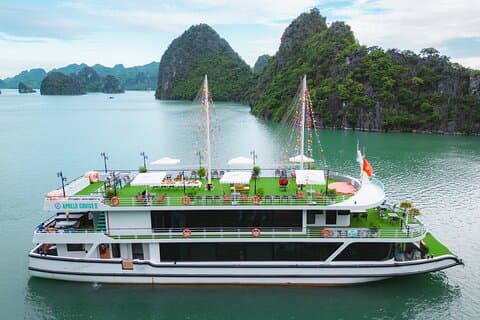 Halong Apollo 5* Cruise with Jacuzzi Day Trip And Buffet Lunch