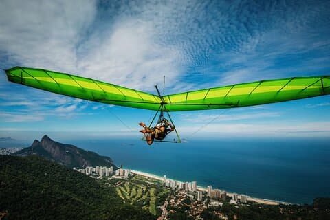 Privat opplevelse hanggliding eller paragliding i Rio de Janeiro