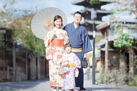 Kyoto Kimono Rental Chamatsu Familjepaket