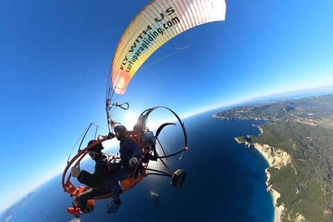 Paramotor Trike Flight på Korfu