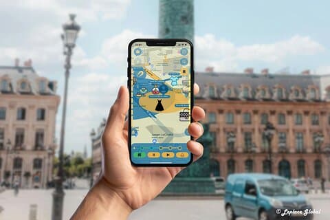 Paris Mode Historia GPS App Walking Tour Mobilspel