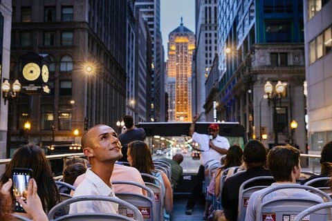 Chicago Sunset Tour av Open-Top buss med Live Guide