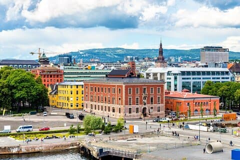 Destaques da Cidade Velha de Oslo Passeio Privado a Pé
