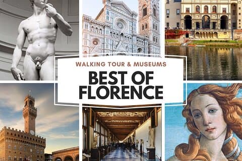 Lille gruppe Uffizi og Accademia Museum med vandretur