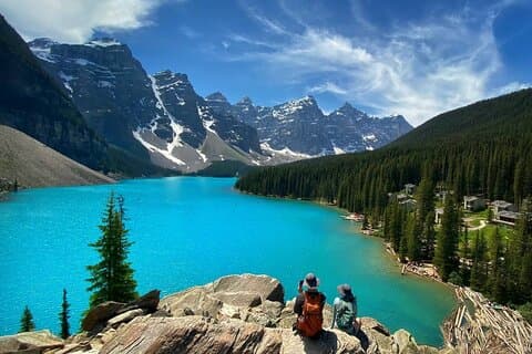 Banff/Canmore-shuttle til Moraine Lake og Lake Louise (1,5 time hver)