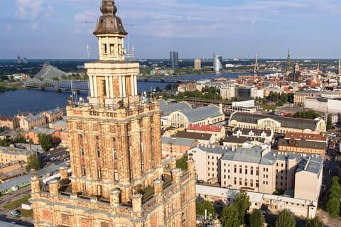 Panorama Riga Draufsicht auf Riga Stadt