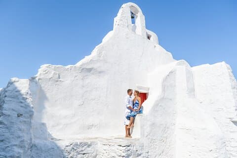 Sesión de fotos de Mykonos con un fotógrafo personal