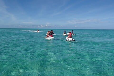 Roatan Jet Ski Adventure, snorkel e praia