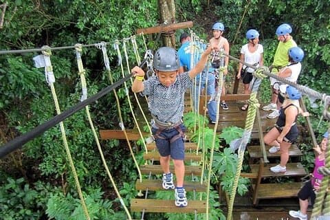 Jungle Top Zipline e passe de dia da praia