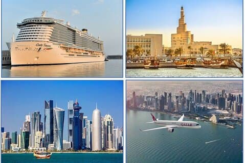 Tour della città di Doha dal porto di crociera e dall'aeroporto internazionale di Hamad
