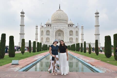 Taj Mahal og Agra Fort Skip-the-Line Tour fra Delhi eller Agra