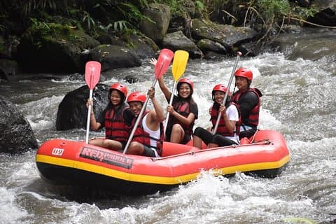 Bali rafting + risterrasse + 1,5 timer balinesisk massasje + lunsj