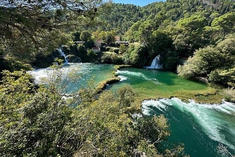 Private Krka Waterfalls Day Trip from Split including Wine Tasting & Lunch