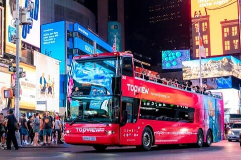 New York Night Tour : Öppen toppbusstur med TopView®
