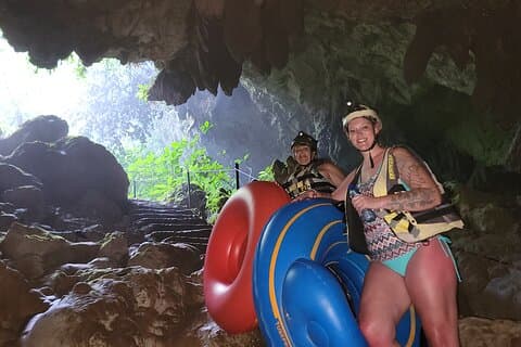 St. Herman's Cave Tubing with swimming in the Inland Blue Hole