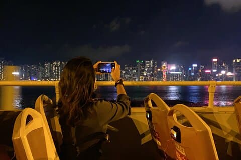 オープントップバスで行くビッグバス香港パノラマナイトツアー