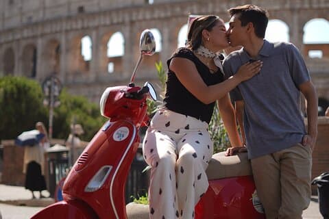 Vespa-tour in Rome met professionele fotograaf