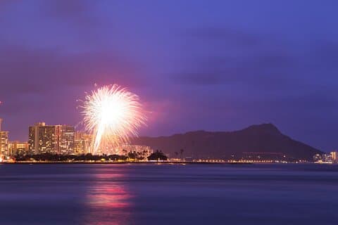 Vrijdag Vuurwerkcruise in Oahu, Hawaï