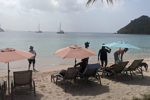 Waterfall and Beach Safari in Santa Lucia