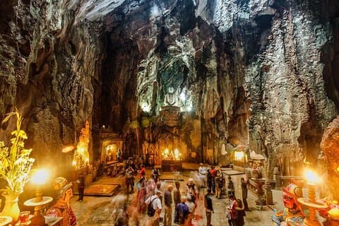 Marble Mountain och Hoi An privat dagstur från Da Nang