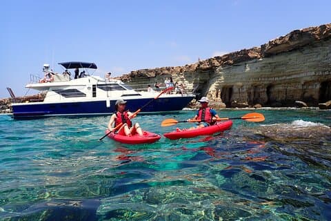 3-hour guided kayaking to Cape Greko Sea Caves cove