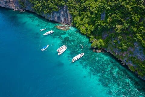 Eksklusiv Phi Phi, Maya Bay og Bamboo Island med hurtigbåt