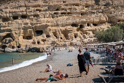 Halbtagesausflug zum Matala Hippie Beach und zu den Höhlen von Heraklion