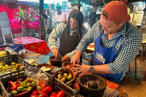Ridning, lär dig laga mat med lokalbefolkningen i Mexico City