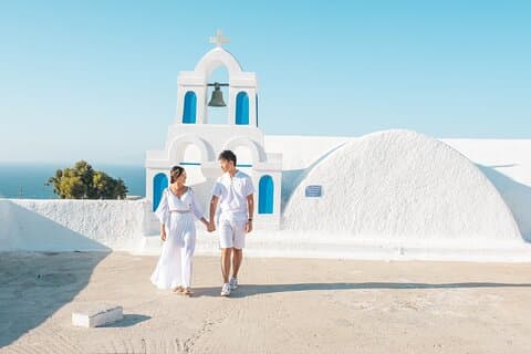 Séance photo à Santorin avec un photographe personnel privé