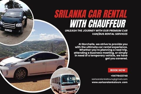 SriLanka Biluthyrning med chaufför per dag | Bil/Van/Minibuss
