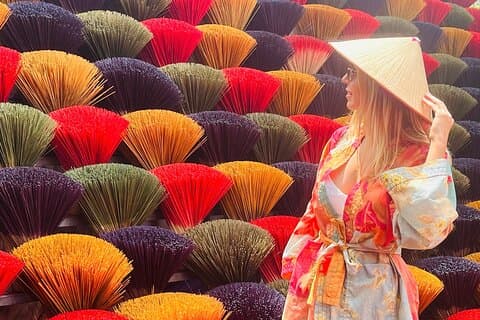 Village d'encens, chapeau, laque Art & Train Street Tour De Hanoi