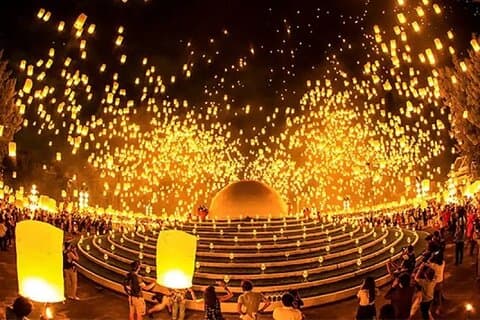 2026 Chiang Mai Sky Lantern Festival in Maejo Tudongkhasathan