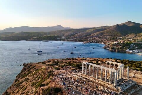 Cape Sounion Tour : Njut av monumentala platser, drönarfotografering