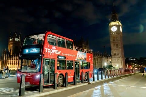 Tour notturno di TopView® London: Guarda le luci della città