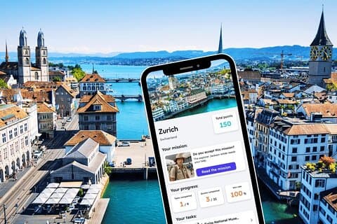 Zürich-Erkundungsspiel und Stadtrundfahrt auf Ihrem Telefon