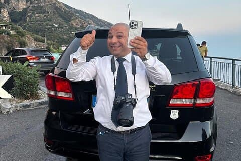 from Praiano to Naples Airport & Train Station Private Transfer