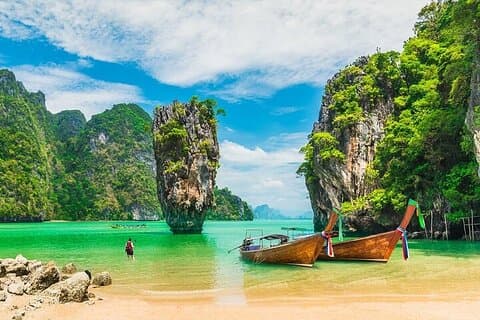 Excursão particular à ilha James Bond em Phuket em barco de cauda longa