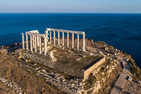 Athen til Cape Sounio og Poseidon Temple Sunset Privat tur