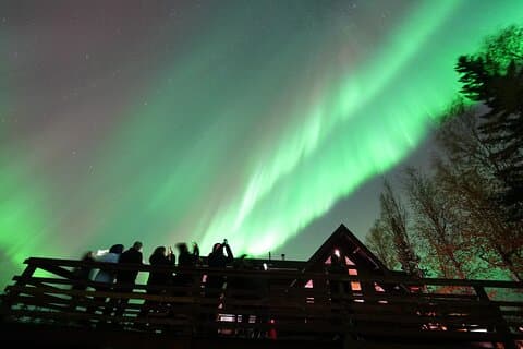 Aurora Viewing - Aurora Husky Lodge, excelente vista do topo do cume