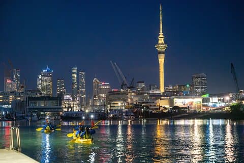 Auckland City Lights Nachtelijke Kajaktocht