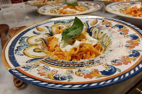 Super Fun Pasta & Gelato Class by Vatican with Wine + Oil Tasting