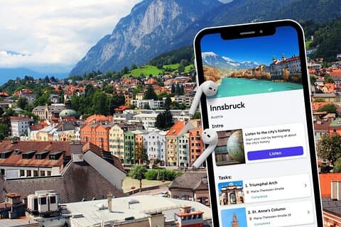 携帯電話でクイズを楽しめるインスブルック英語オーディオツアー