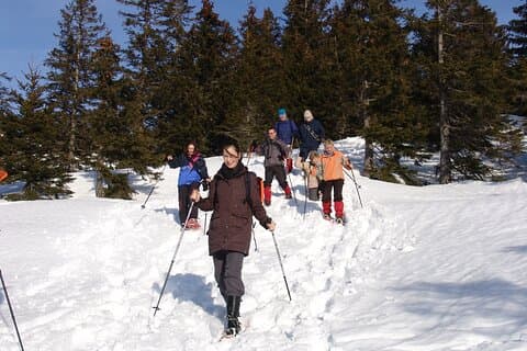 Ruta con raquetas de nieve en Algovia