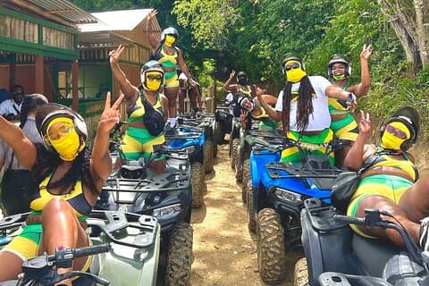 ATV, bambus rafting, ridetur og Blue Hole Falls Ocho Rios