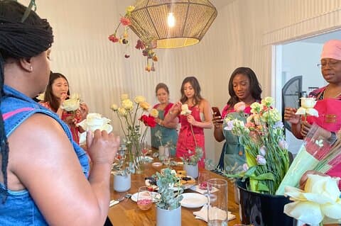 Oficina Floral na Bloom and Gather Houston