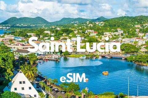 eSIM de datos de Santa Lucía desde 0,5 GB diarios hasta 20 GB 30 días