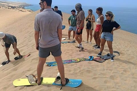 Experiência guiada de SandBoarding com melhor preço em Agadir e Taghazout