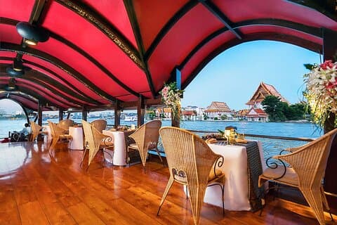 Manohra 5-Star Luxury Dinner Cruise com Pre-Canapés em Banguecoque
