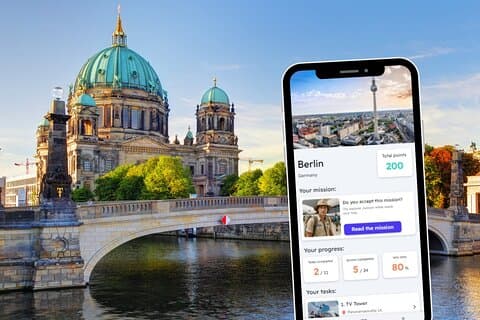 Jogo de telefone Berlin City Tour e Exploração